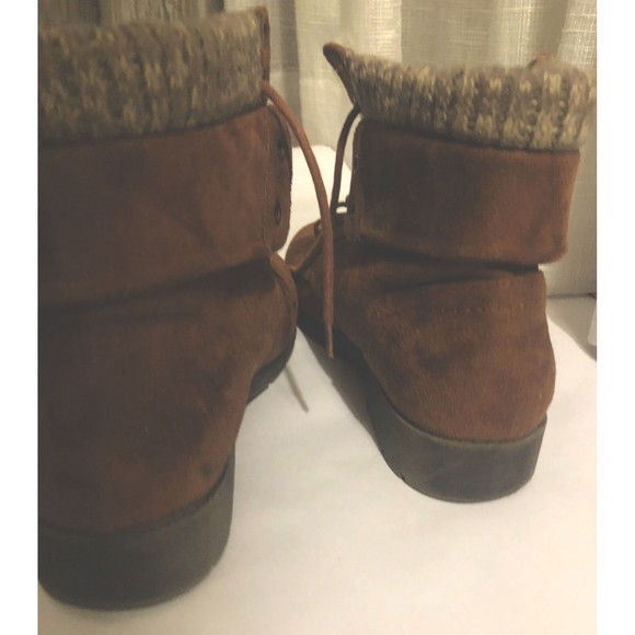 Arizona Jeans Co. Women's Yetta Ankle Boots Size 8M Brown Suede Sweater Lined - Picture 12 of 12